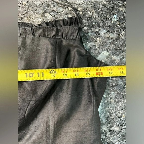 Vintage Marie St. Claire 100% Silk Black Classic Cocktail Timeless Dress Size 6 - Picture 6 of 11